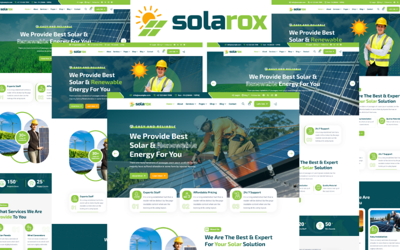Solarox - Plantilla HTML5 sobre energía solar y renovable
