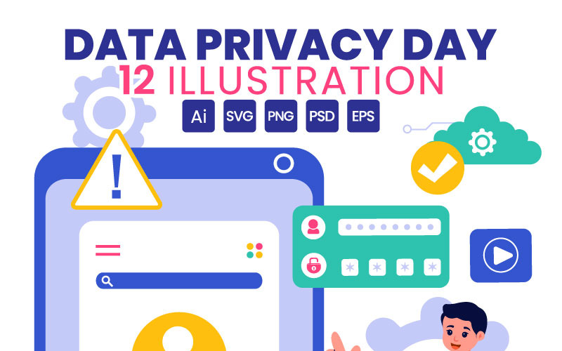 12. Dzień Ochrony Danych Osobowych Ilustracja