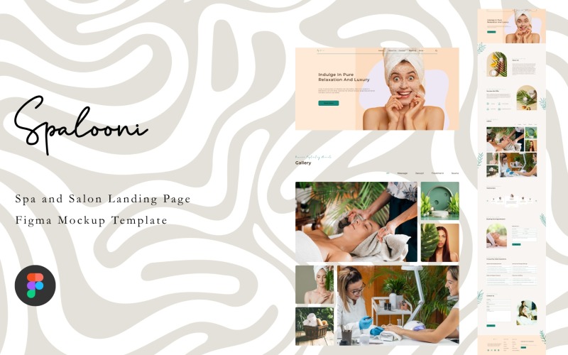 Spalooni - Spa e salão Figma Landing Page UI Template