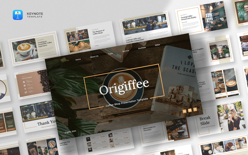 Origiffee - Шаблон презентации для кофейни