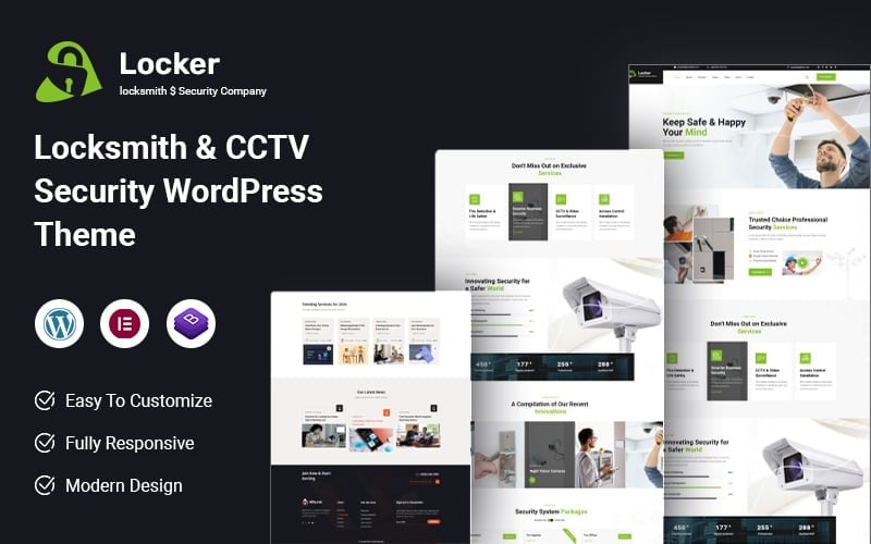 Locker – 锁匠和 CCTV 安全 WordPress 主题