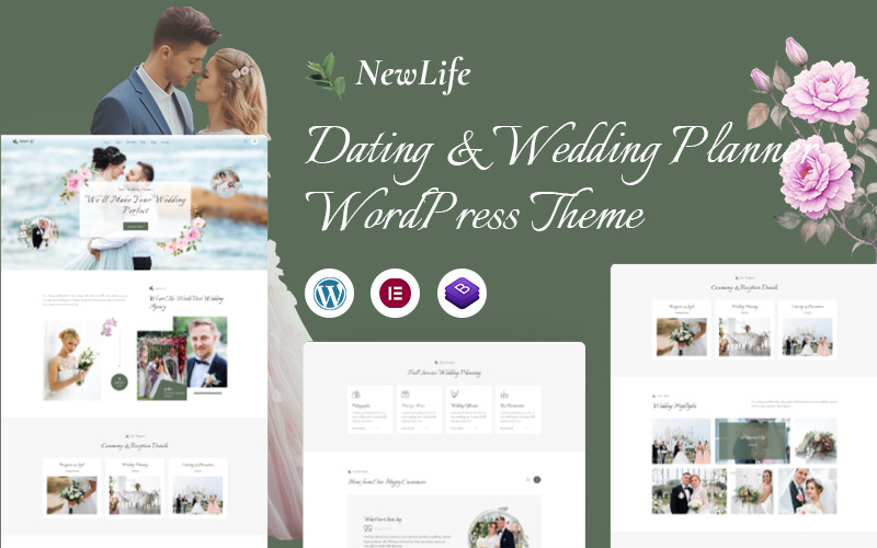Newlife – тема WordPress для планування побачень і весіль