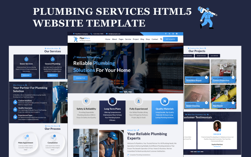 PipeWorx – 管道服务 HTML5 网站模板