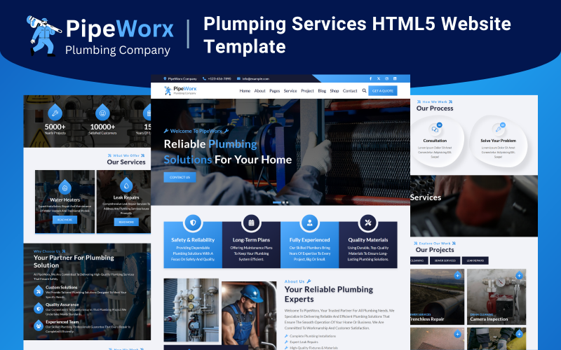 PipeWorx – Plumbing Services HTML5 Website Template