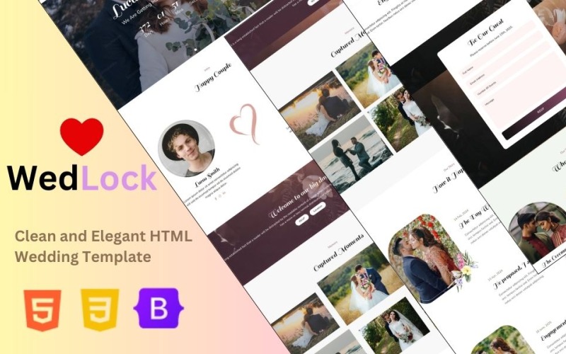 WedLock - Il modello HTML definitivo per matrimoni e fidanzamenti