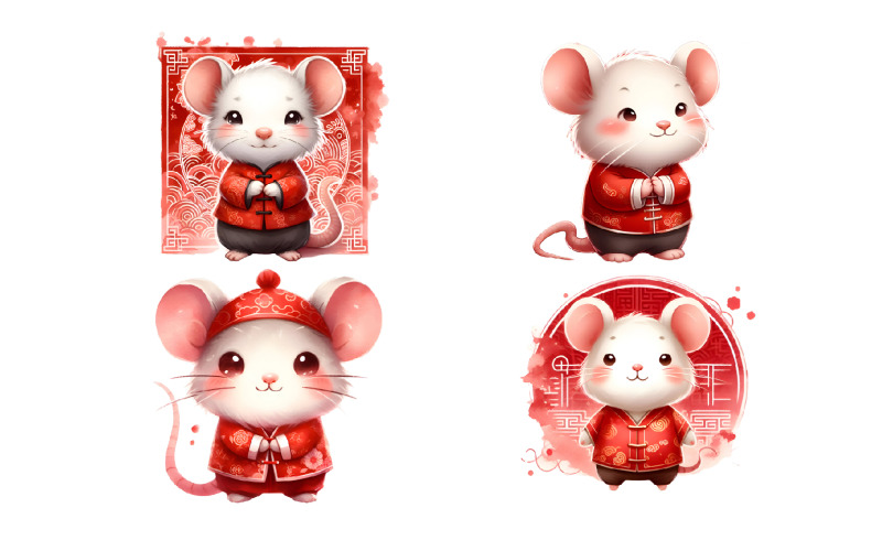 Capodanno, Clipart animali dello zodiaco