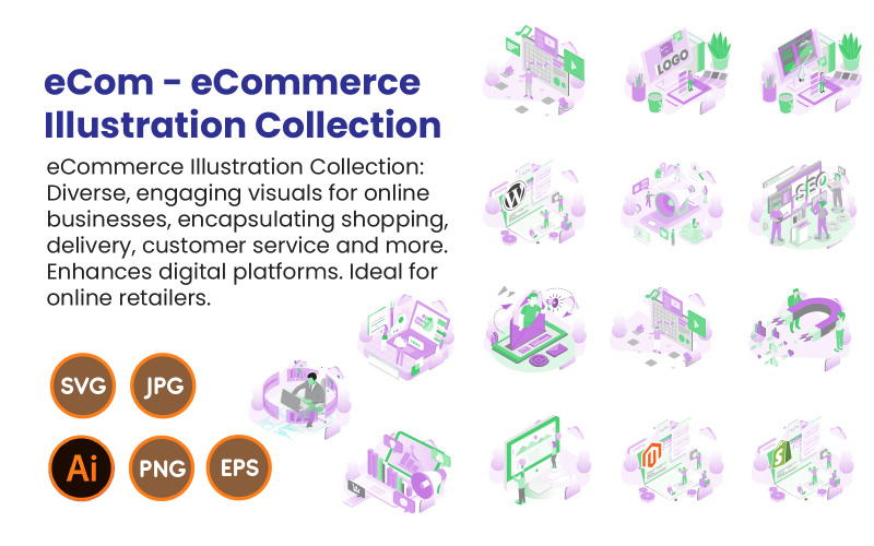 eCom - eCommerce-Illustrationssammlung