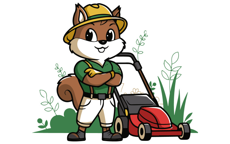 Ein Vektor-Illustration Eichhörnchen stehend