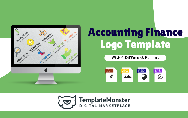 Modelo de logotipo de contabilidade e finanças