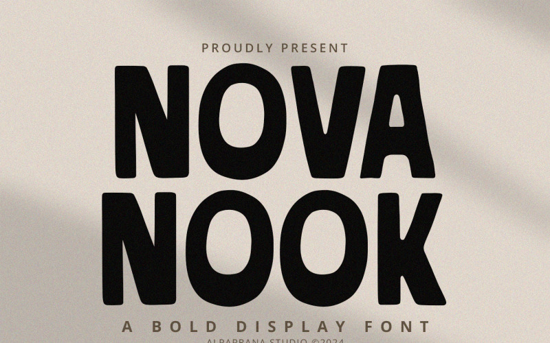 Nova Nook – félkövér megjelenített betűtípus