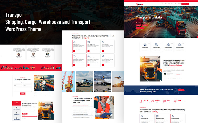 Transpo - Tema WordPress de Envio, Carga, Armazém e Transporte