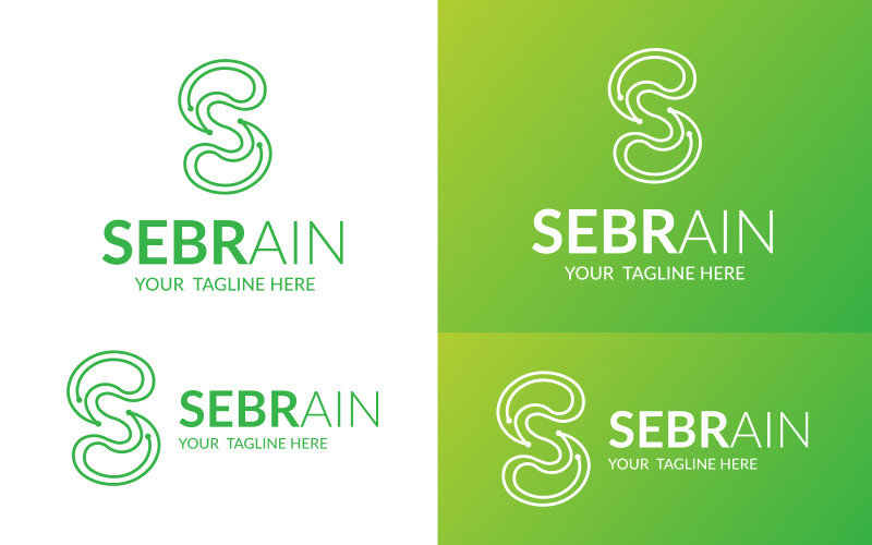 Logotipo de la letra S Logotipo del supercerebro