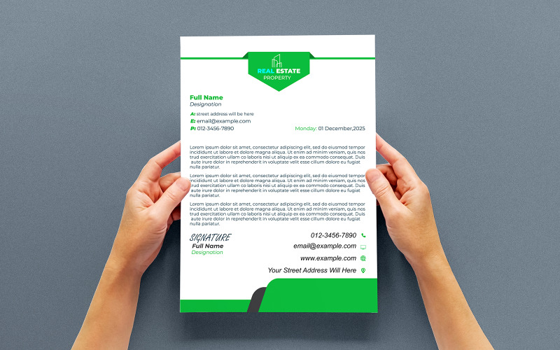 Modern céges fejléces sablon | Szerkeszthető PSD Business Design