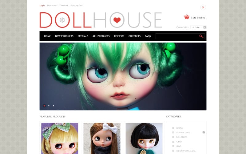 Doll House ZenCart Template