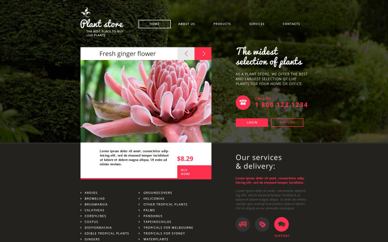 Flower Shop Responsive Website Template