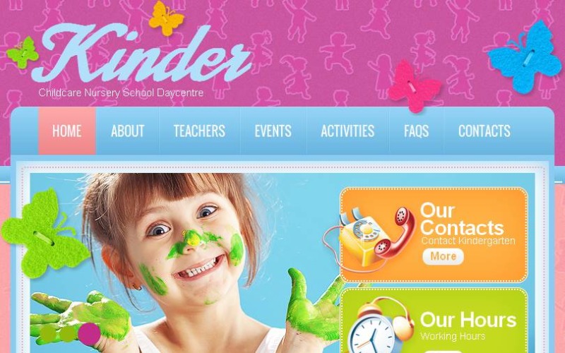 Kids Center Facebook HTML CMS Template