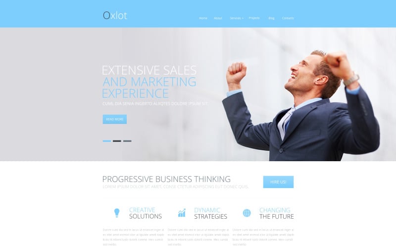 Plantilla de sitio web adaptable para agencias de marketing