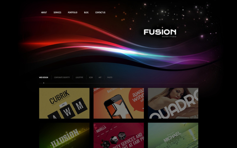 Tema WordPress do Futuristic Design Studio