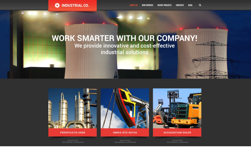 Тема WordPress Industrial for Evolution