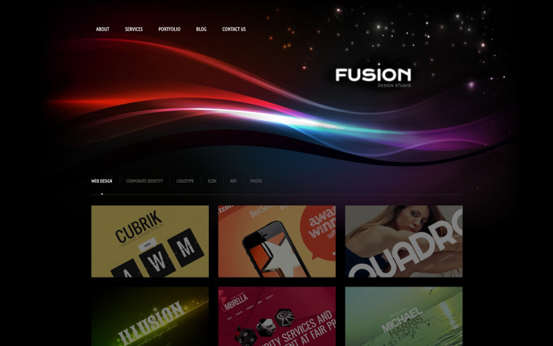 Thème WordPress Futuristic Design Studio