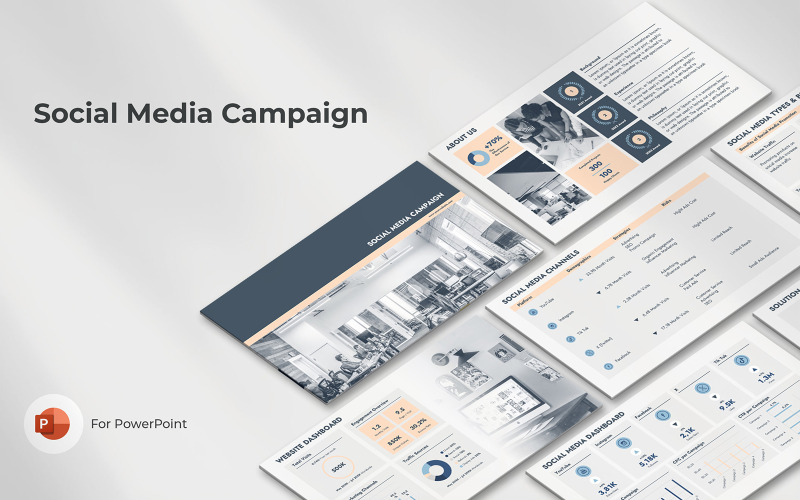 Campagne voor sociale media | PowerPoint-sjabloon voor online marketing