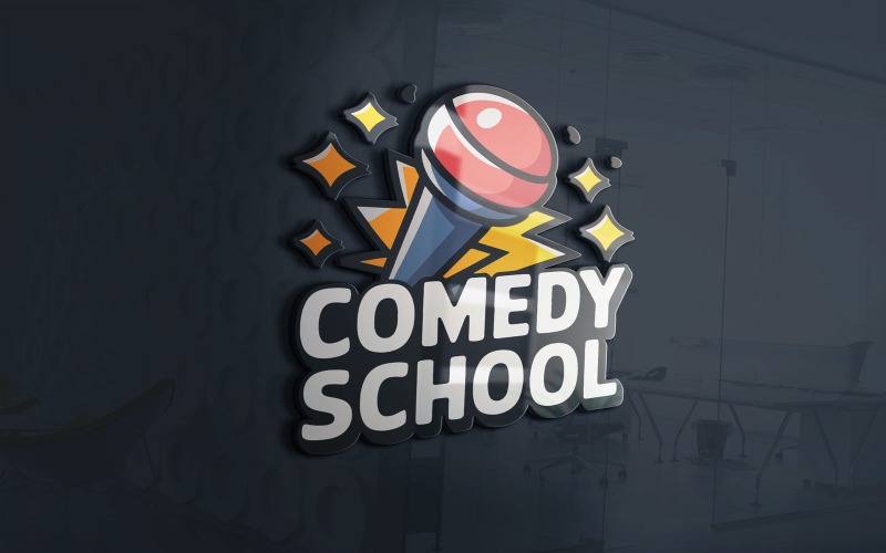 Comedy School Logo Sjabloon Vectorbestand