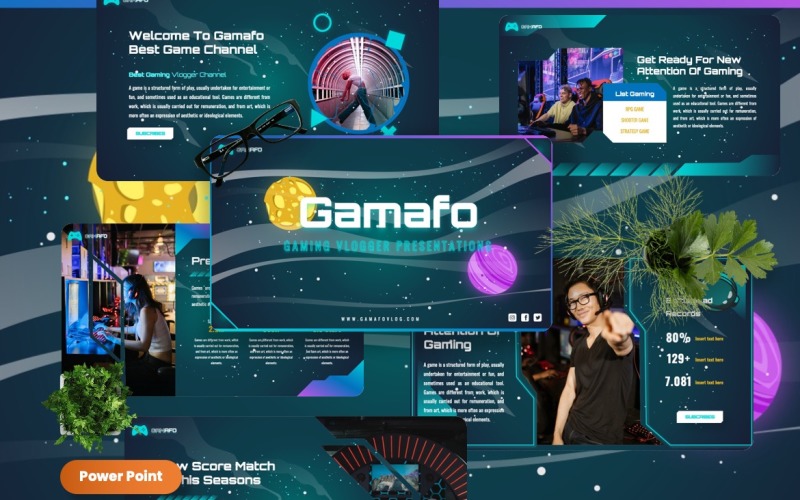Gamafo - Game Sports Powerpoint-sjablonen