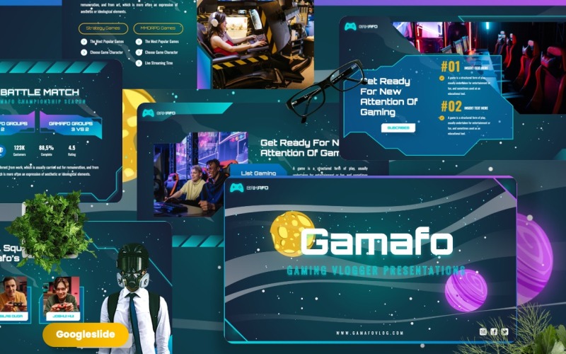 Gamafo - Modelos de Googleslides de Esportes de Jogos