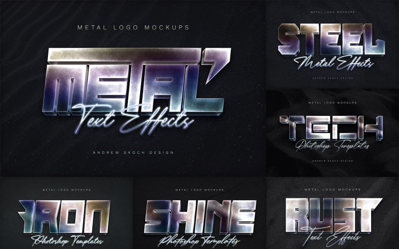 Metal text och logoeffekter
