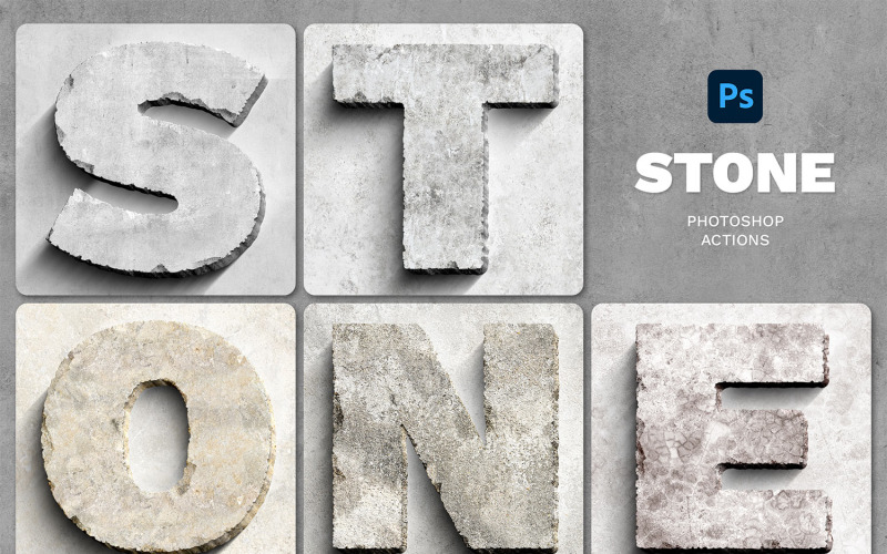 Steneffekt Photoshop Action