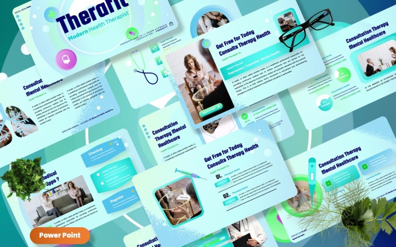 Therafit - Современные Шаблоны Powerpoint для Здоровья