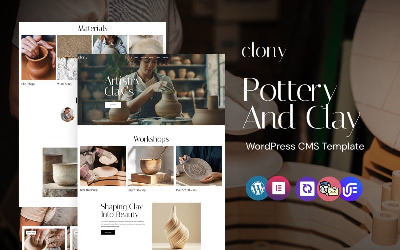 Clony – WordPress-Elementor-Theme für Keramik und Töpferei