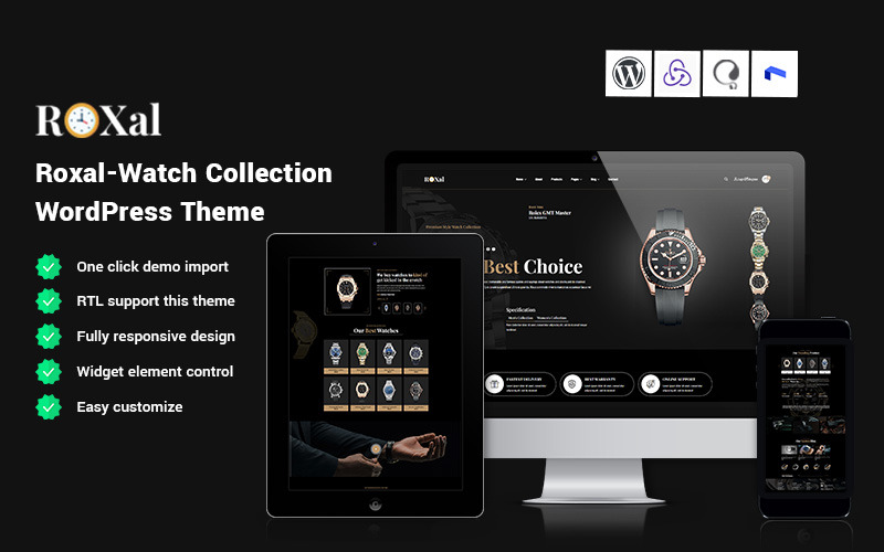 Roxal - Коллекция часов WordPress Тема