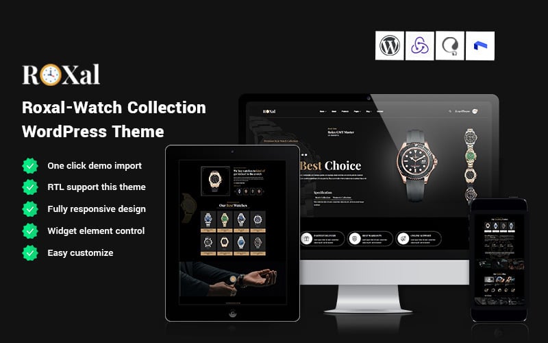 Roxal - Thème WordPress pour la collection de montres