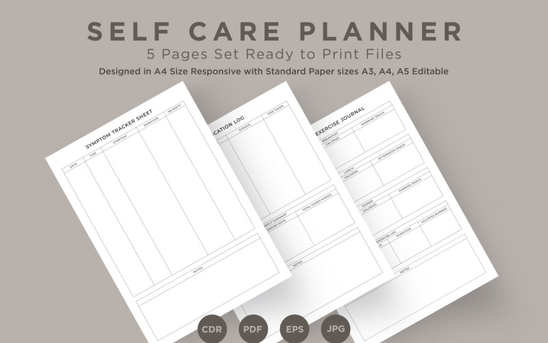 Ensemble de pages de planification des soins personnels V-14