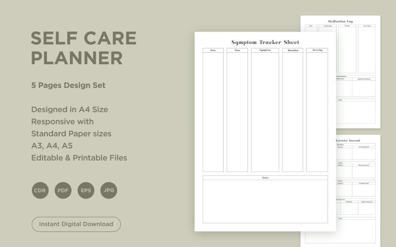 Self Care Planning Pages Set V-18