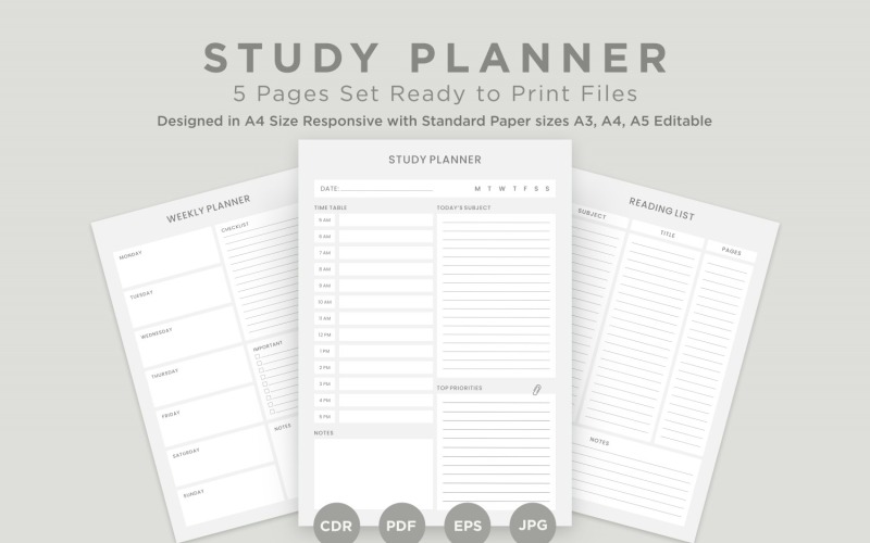 Studienplanungsseiten-Set V-06