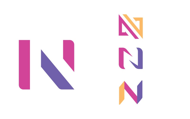 N Logo Design e modello. Iniziali creative dell'icona foglia N basate su lettere in vettore.13