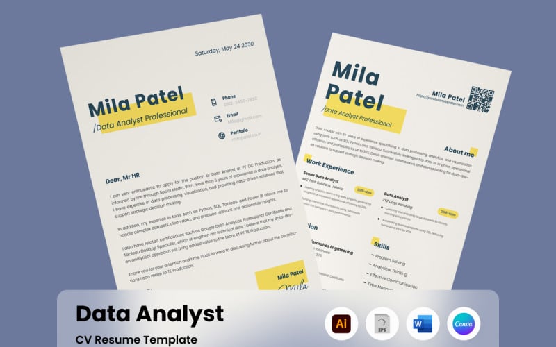 Modern CV voor data-analisten