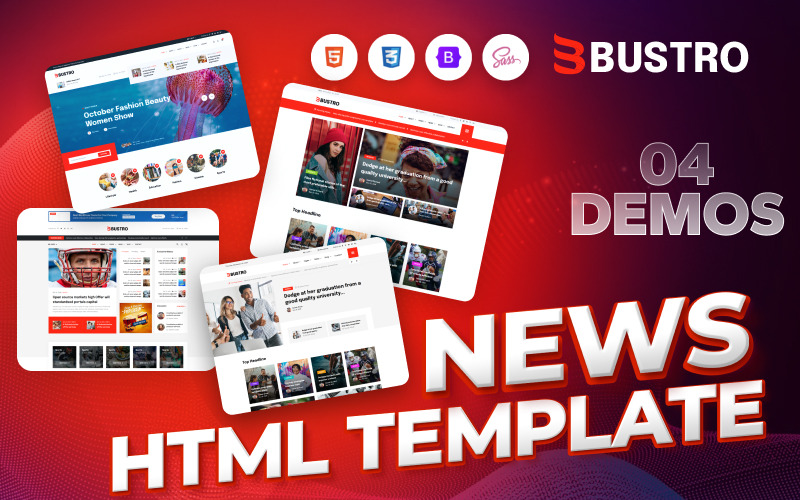 Bustro - Modello HTML per notizie e riviste