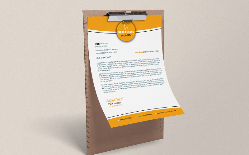 Modèle de papier à en-tête dégradé | PSD modifiable pour l'image de marque de l'entreprise