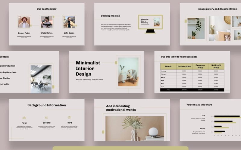 Interieurontwerp Keynote-sjabloon