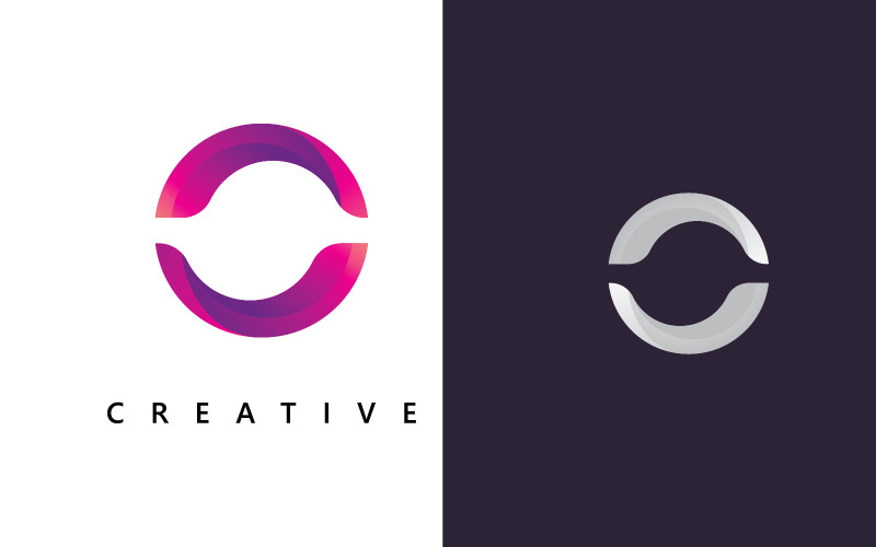 Літера O векторний шаблон логотипу, Creative Circle логотип Letter початковий дизайн логотипу v4