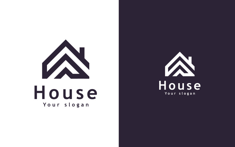 Modèle de logo vectoriel immobilier, logo de maison et de propriété moderne 7