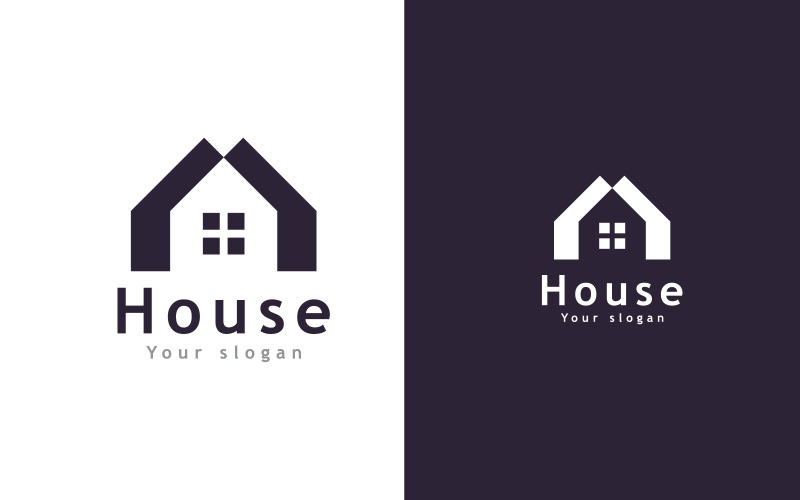 Modello di logo vettoriale immobiliare, logo moderno per casa e proprietà 4