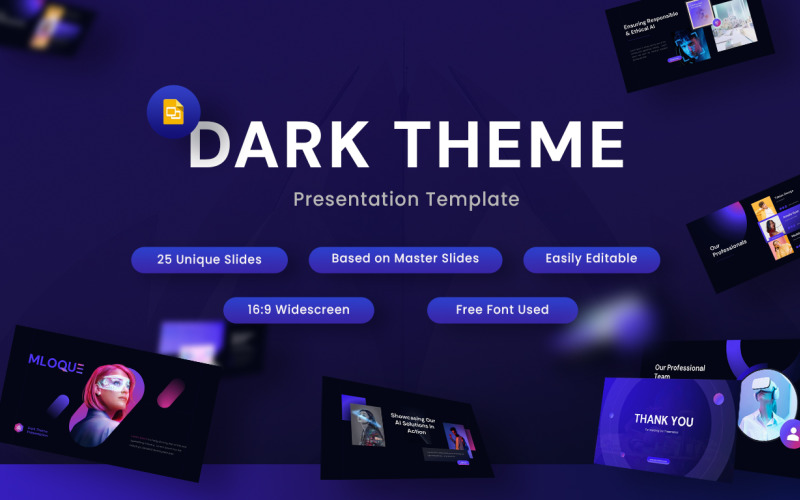 Molque - Plantilla de presentación de Google Slides con tema oscuro