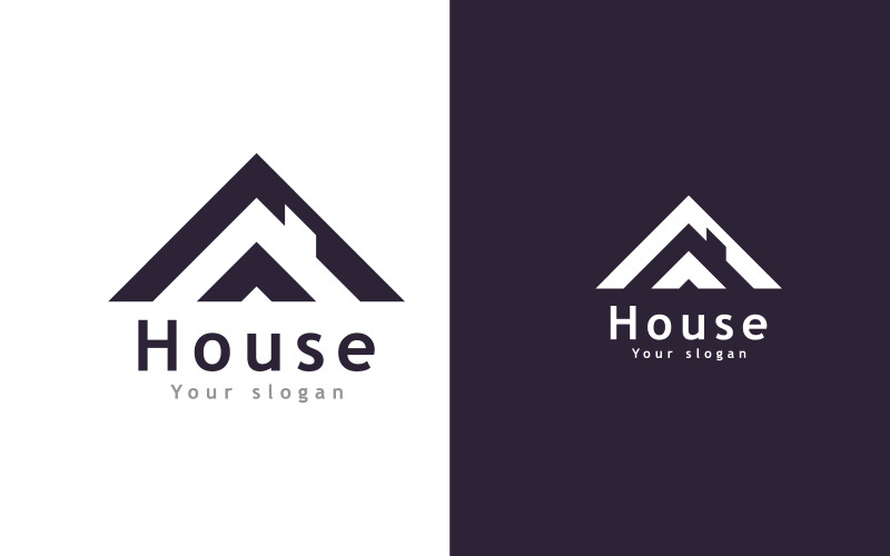 Onroerend goed vectorlogo sjabloon, modern huis en eigendomslogo 2