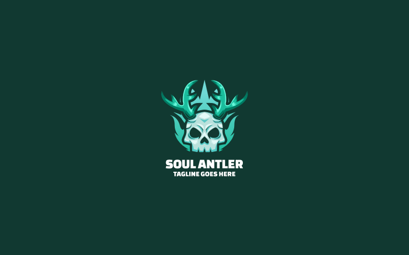 Простой логотип талисмана Soul Antler