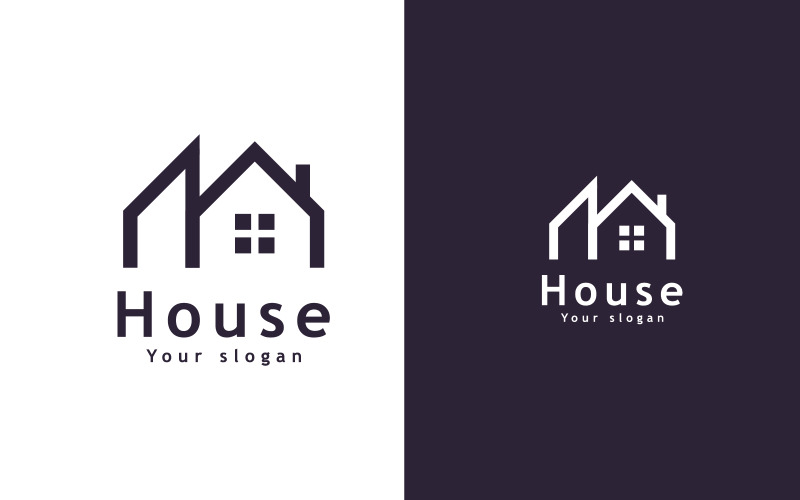 Vorlage für das Vektorlogo für Immobilien, modernes Haus- und Immobilienlogo 9