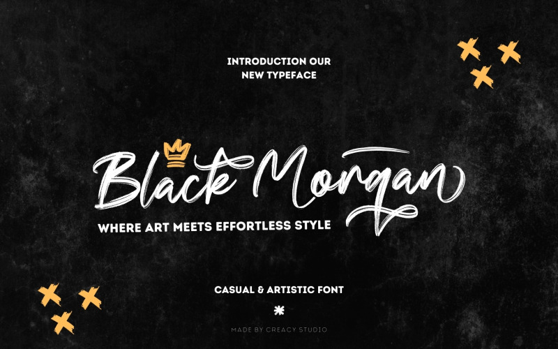Black Morgan - Fuente de pincel moderna